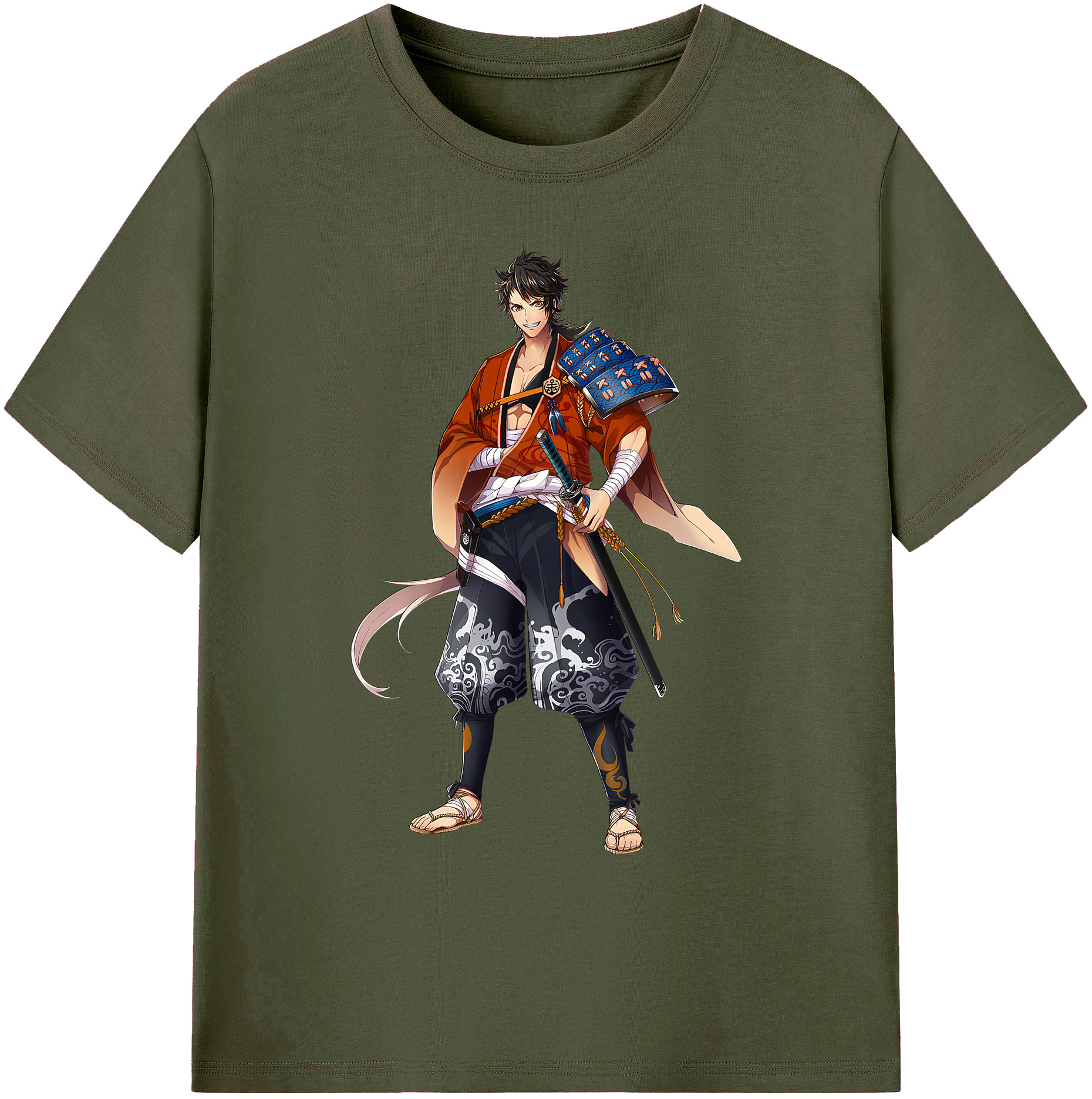 （画像用） 刀剣乱舞 Touken Ranbu 綿100％ メンズ半袖Tシャツ｜肌触りやわらか＆通気性